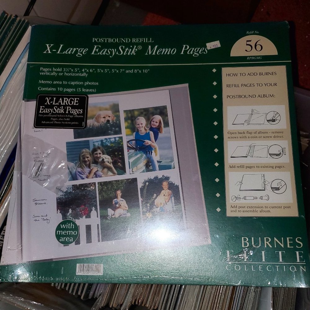 Burnes Elite Collection - Post Bound Photo Album 10 Refill Pages #56